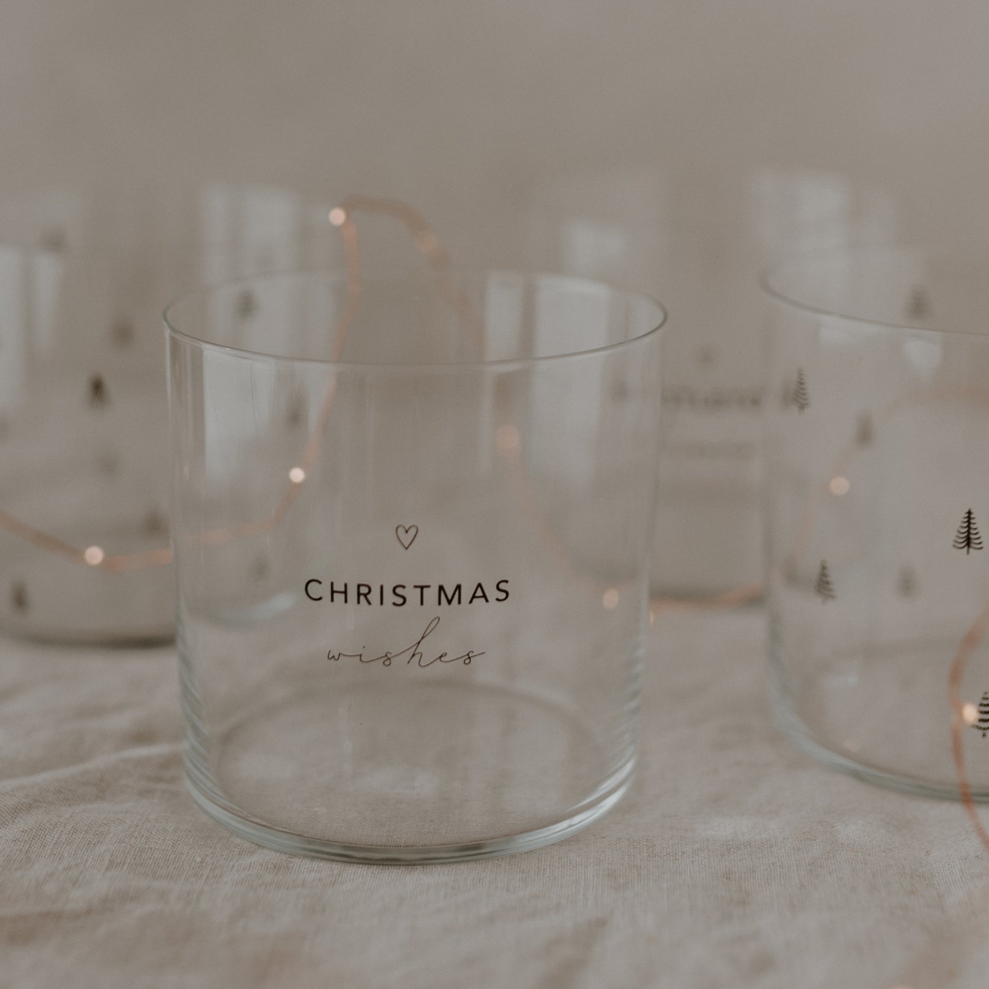 Trinkglas im 2er Set Christmas schwarz